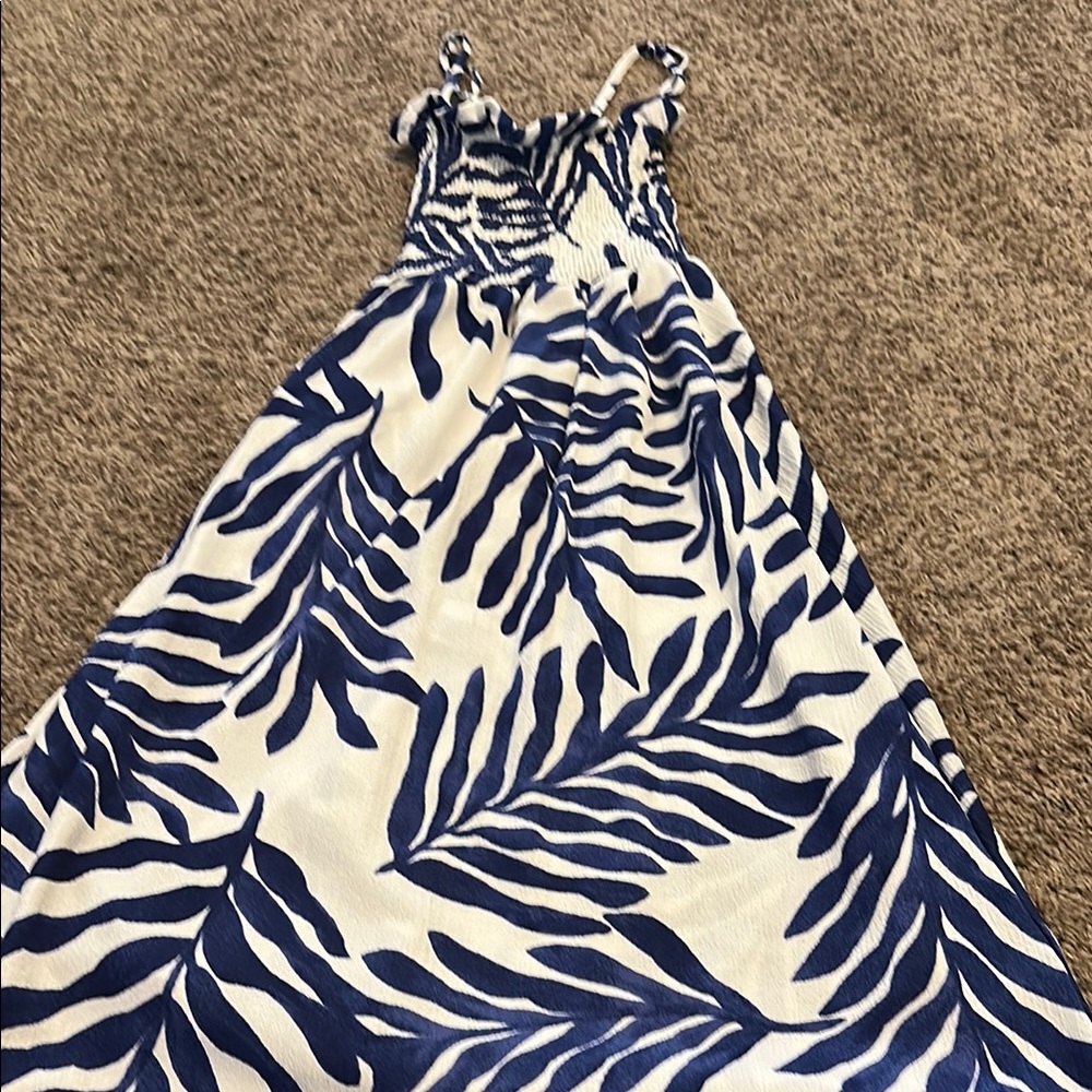 H&M Blue and White Maxi Dress